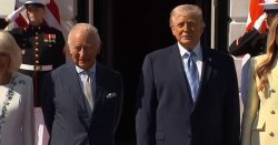 Trump health fears as 'swollen hand' and 'bruising' on show during King Charles arrival