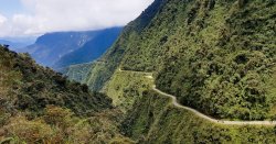 Terrifying 'death road' that locals swerve has 2000ft vertical drop 'into the abyss'