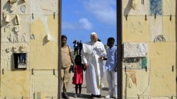 Pope urges Europe to do more for migrants while visiting gateway island