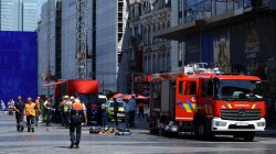 Several found dead in lift shaft after fire in central Brussels building