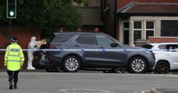 Guns and drugs found after suspect drove at armed police