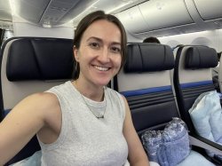 I'm a travel writer and always book the same plane seat to get an empty row