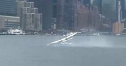 Plane crash lands in New York river as rescue teams scrambled