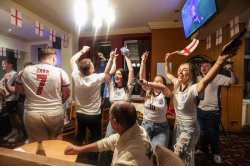 England fans erupt in wild celebrations after Three Lions survive Mexico thriller